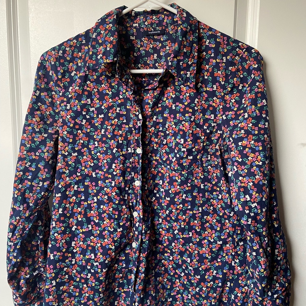Boyfriend fit floral Button down